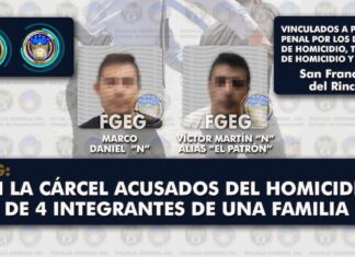 La Fiscalía General del Estado anuncia la detención de los presuntos asesinos de tres menores y un adulto, en San Francisco del Rincón