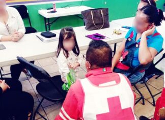 Menor de edad de tres años extraviada fue resguardada por elementos de Seguridad Pública en Celaya.