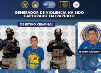 La Fiscalía General del Estado anuncia la detención de “El Diablo”, un sujeto ejecutor de violencia homicida en la zona de Irapuato.