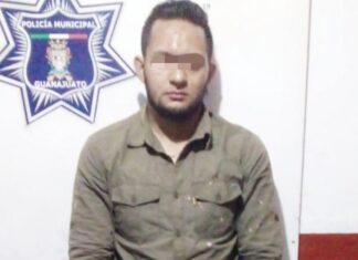 Policía de Guanajuato detuvo a un sujeto por golpear a una mujer