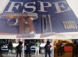 Detienen en San Luis De La Paz a dos personas en posesión de un arma de fuego.