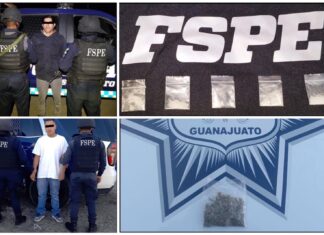 Detienen las FSPE en diversos hechos a dos personas en posesión de varias dosis de mariguana y cristal.
