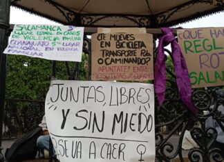 Colectivo Regla Rota honró el 25N en Salamanca.