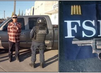 Aseguran elementos las FSPE en el municipio de SanJoséIturbide, a un hombre armado con un revólver y varios cartuchos útiles.
