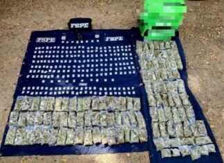 Detienen las FSPE en Irapuato a presunto repartidor de una plataforma digital, estaba en posesión de 3,656 dosis de diversos tipos de droga.