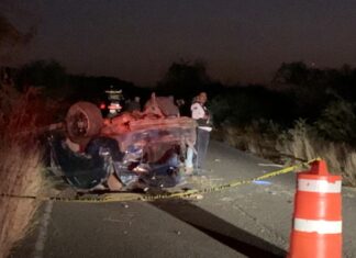 Accidente vehicular dejó un saldo de un muerto y un herido entre las comunidades de La Huerta y Lagunilla del Carmen.