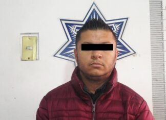 Policia de Guanajuato detuvo a sujeto por agredir a su pareja.