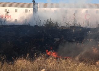 Incendio de pastizal causa alarma en vecinos de la colonia Alameda en Celaya.