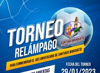 𝐓𝐨𝐫𝐧𝐞𝐨 𝐝𝐞 𝐅u𝐭𝐛𝐨𝐥 𝐑𝐞𝐥a𝐦𝐩𝐚𝐠𝐨 para conmemorar el 483° Aniversario de la fundación de Santiago Maravatío.