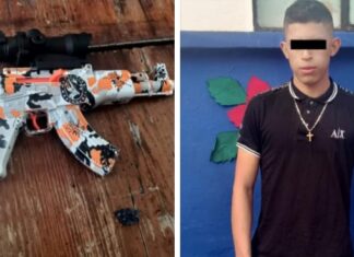 La Policía de Guanajuato detuvo a un joven por la portación de una pistola de hidrogel de plástico, con la que apuntó a elementos.