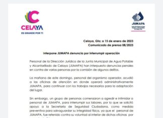 Interpone JUMAPA denuncia por interrumpir operación en Rincón de Tamayo