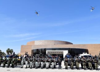 Presentación de las Fuerzas de Seguridad Pública para el Fortalecimiento Integral de la Estrategia de Seguridad del municipio de Celaya.