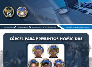 La FGEG logró la captura de cinco presuntos homicidas.
