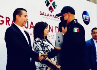 Se gradúan 26 nuevos elementos de Seguridad Pública Municipal en Salamanca.