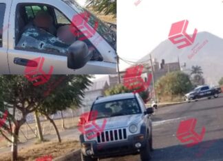 Dos hombre que viajaban abordo de un vehículo fueron asesinados a balazos en Valle de Santiago.