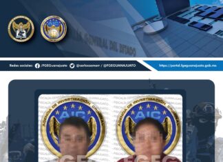 Una pareja de presuntos homicidas fue detenida por agentes de la Fiscalía General del Estado; asesinaron a dos hombres en Celaya.