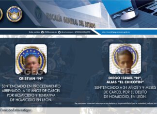 Dos sujetos son declarados penalmente responsables de haber cometido homicidio en la ciudad de León.
