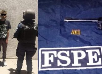 Elementos de las FSPE detuvieron a un sujeto armado en la comunidad de Roque en Celaya.