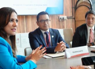 Delegación de funcionarios del gobierno de Guanajuato inicia gira por Singapur.