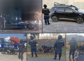 Recuperan elementos de las FSPE en la entidad, un tracto camión, una camioneta y un tres motocicletas, todas las unidades contaban con reporte de robo.