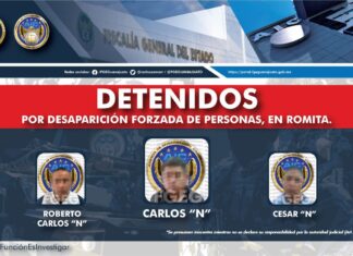 La Fiscalía General del Estado detuvo a mando policial de Romita, y a dos elementos en activo de la corporación.