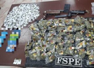 FSPS’s detiene a sujeto con arma artesanal y mil 200 dosis de diferentes drogas.