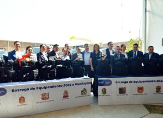 Secretaría de Seguridad Pública del Estado de Guanajuato, entrego equipamiento a 30 municipios de la entidad.