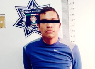 Policía de Guanajuato detuvo a un sujeto que asalto una gasolinera, trató de escapar al ingresar a un domicilio; fue capturado debajo de una cama.