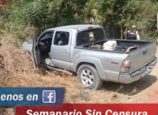 Tras enfrentamiento localizan cadáver baleado en camioneta abandonada