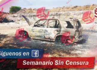 Queman camioneta que había sido reportada robada un día antes en la comunidad de Casacuaran, en YURIRIA.