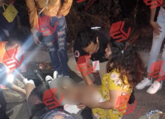 Dos mujeres se accidentan al caer de su motocicleta en movimiento en el municipio de Moroleón, Guanajuato.