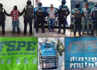 Detienen a tres con más de 150 dosis de diferentes drogas en Guanajuato.