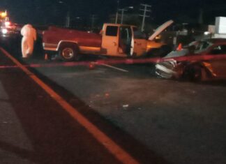 Dos muertos y dos lesionados fue el saldo de un choque entre dos vehículos en el puente vehicular en el acceso a Cortázar.