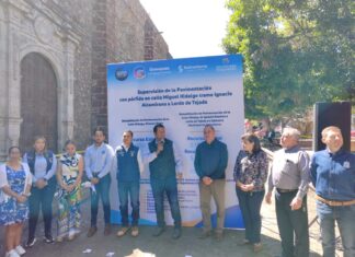 Se trabaja en la terminación de rehabilitación de la calle Hidalgo en Salvatierra.