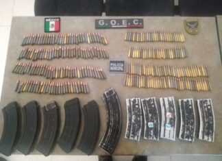 EN PATRULLAJES DE PREVENCION POLICÍA DE CELAYA ASEGURA CARGADORES Y CIENTOS DE CARTUCHOS.