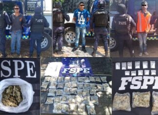 Elementos de las FSPE capturan en hechos ocurridos en la entidad, a tres personas con un total de 521 dosis de cristal y mariguana.