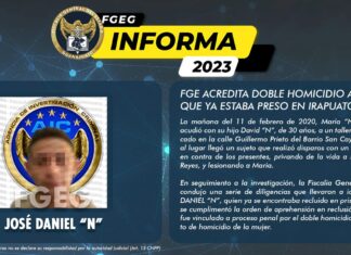 FGE ACREDITA DOBLE HOMICIDIO A SUJETO QUE YA ESTABA PRESO EN IRAPUATO