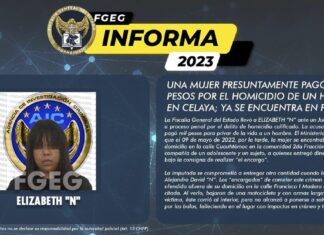 UNA MUJER PRESUNTAMENTE PAGÓ MIL PESOS POR EL HOMICIDIO DE UN HOMBRE EN CELAYA; YA SE ENCUENTRA EN PRISIÓN