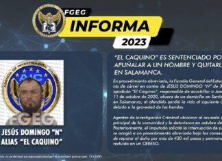«EL CAQUINO” ES SENTENCIADO POR APUÑALAR A UN HOMBRE Y QUITARLE LA VIDA EN SALAMANCA.