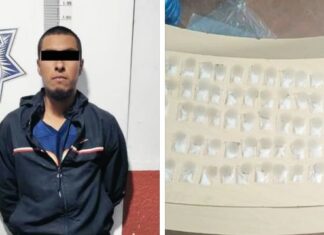 Detienen en Guanajuato a un sujeto con 130 dosis de drogas.