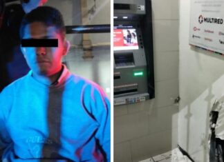 Detienen a sujeto que hizo un agujero para entrar a un banco en Guanajuato.