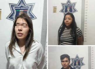 Dos mujeres y un hombre fueron detenidos en Guanajuato por agresivos en un estacionamiento.