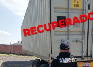 Recupera Policía Municipal de Salamanca, caja de tráiler con reporte de robo.