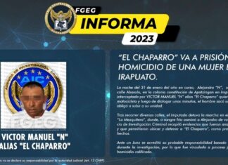 “EL CHAPARRO” VA A PRISIÓN POR EL HOMICIDIO DE UNA MUJER EN IRAPUATO.