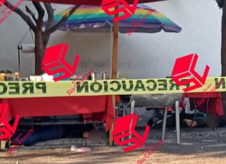 Ataque armado en «Tacos Emilios» en la Constituyentes de Celaya, dejo un saldo de dos personas lesionadas, la mañana de este jueves.