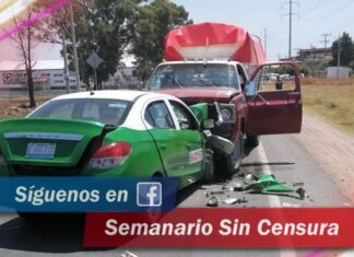 Taxista muere después de.chocar contra una camioneta particular, en la carretera Silao- Romita