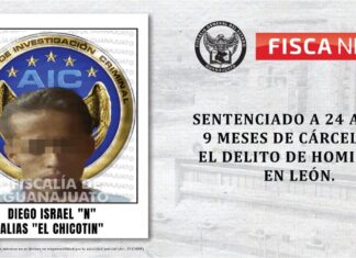 DIEGO ISRAEL “N” alias “El Chicotin” fue sentenciado a más de 20 años de cárcel