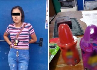 Policía de Guanajuato detuvo a una mujer por el delito de robo en una tienda de autoservicio.