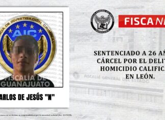 SUJETO ES SENTENCIADO POR EL ASESINATO DE “EL LOBITO” EN LA COLONIA LA PISCINA, EN LEÓN