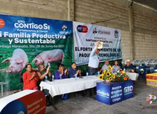 Entregan apoyos del programa » Mi familia Productiva y Sustentable en Santiago Maravatío.